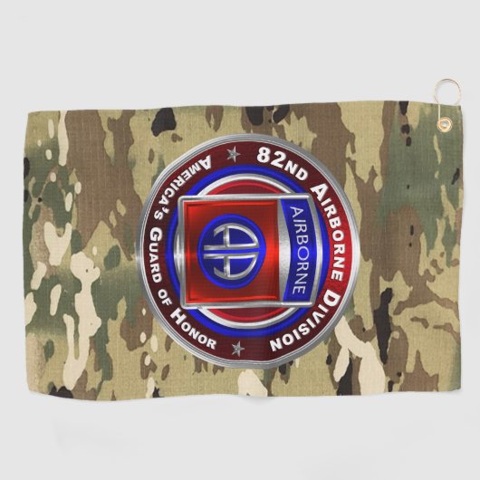 82. Im Flugzeug Division Golfhandtuch (Horizontal)