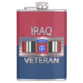 82. Im Flugzeug Division Iraq Veteran Flachmann (Vorderseite)