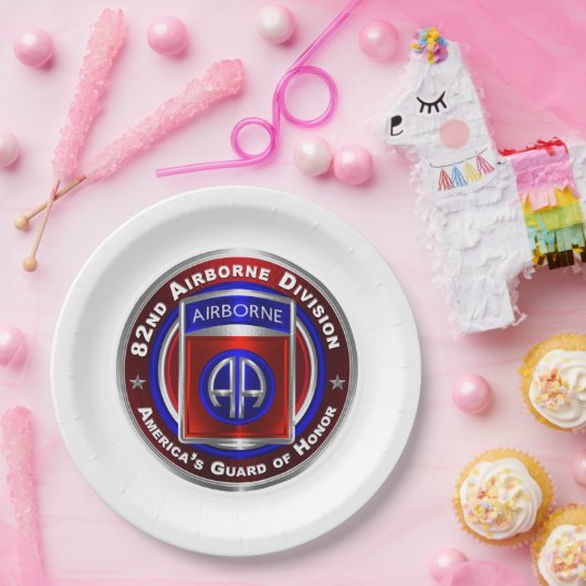 82. Im Flugzeug Division Pappteller (Party)