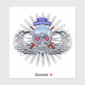 82. Im Flugzeug Division Paratrooper Skull Aufkleber (Blatt)