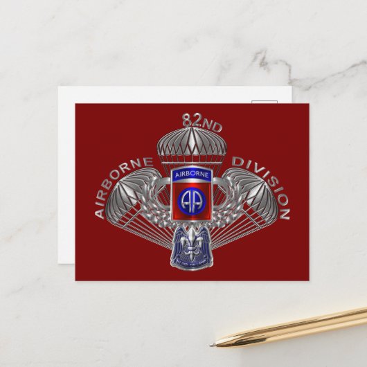 82. Im Flugzeug Division Postkarte (Vorderseite/Rückseite Beispiel)