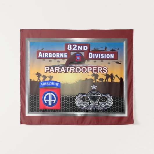 82. Im Flugzeug Division Senior Wings Wandteppich (Vorderseite (Horizontal))