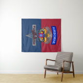 82. Im Flugzeug Division Silver Chute Colors Wandteppich (Beispiel (Horizontal))