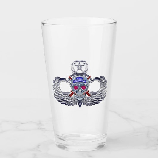 82. Im Flugzeug Division "Silver Skull" Jump Wings Glas (Vorderseite)