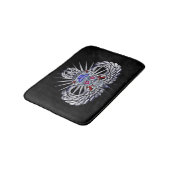 82. Im Flugzeug Division "Spiked Skull" Spump Wing Badematte (Schrägansicht)