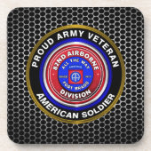 82. Im Flugzeug Division Veteran Getränkeuntersetzer (Vorderseite)