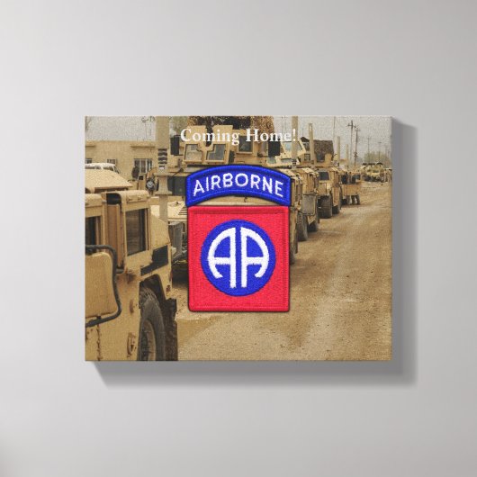 82. im Flugzeug Division Veterans Veterans Veteran Leinwanddruck (Vorderseite)