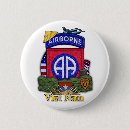 82. im Flugzeug Division vietnam war Button (Vorderseite)