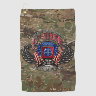 82. Im Flugzeug Fort Bragg Camouflage Golfhandtuch