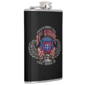 82. Im Flugzeug Fort Bragg Vinyl Wrapped Flask Flachmann (Rechts)