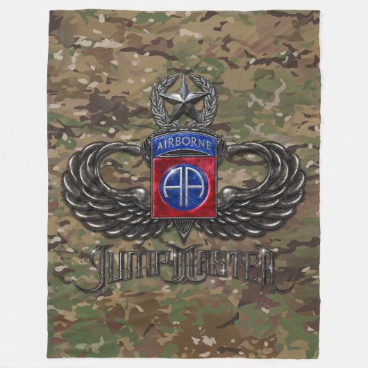 82. Im Flugzeug Jumpmaster-Camouflage Fleecedecke (Vorderseite)