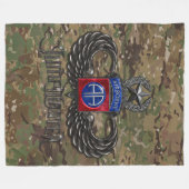 82. Im Flugzeug Jumpmaster-Camouflage Fleecedecke (Vorderseite (Horizontal))