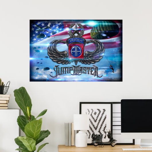82. Im Flugzeug Jumpmaster Poster (Heimbüro)