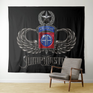 82. Im Flugzeug Jumpmaster Wandteppich