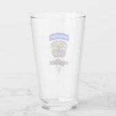 82. IM FLUGZEUG kundenspezifische Flaming-Wings Glas (Rückseite)