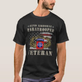 82. Im Flugzeug Paratrooper Veteran T Shirt (Vorderseite)