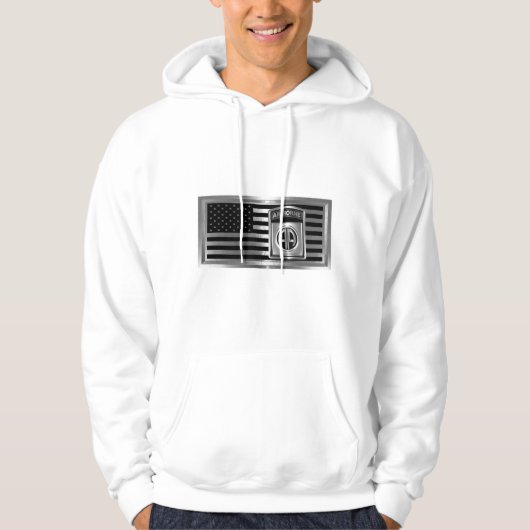 82. Im Flugzeug Stahlflagge Hoodie (Vorderseite)