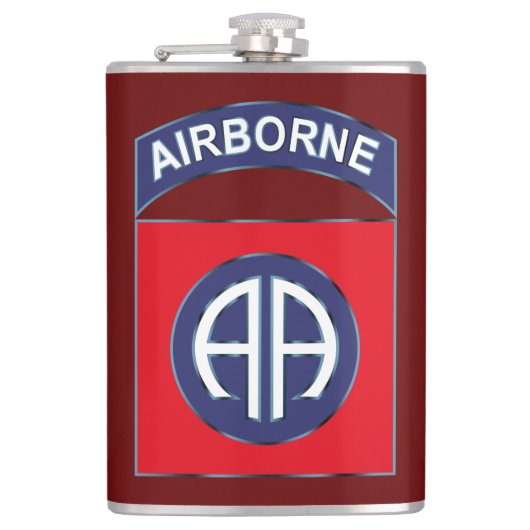 82. Im Flugzeug Vinyl eingewickelte Flasche Flachmann (Vorderseite)