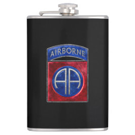 82. Im Flugzeug Vinyl-Wrapped Flask Flachmann