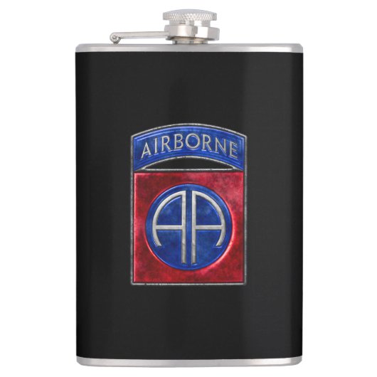 82. Im Flugzeug Vinyl-Wrapped Flask Flachmann (Vorderseite)