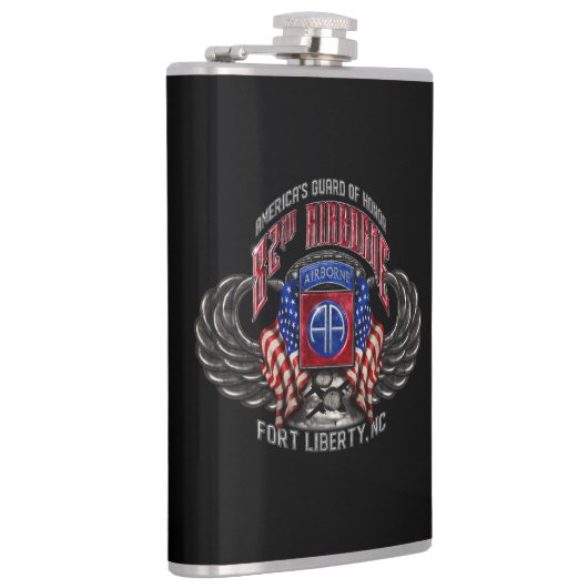 82. Im Flugzeug Vinyl-Wrapped Flask Flachmann (Rechts)