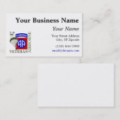 82. Im Flugzeug Visitenkarte (Vorne/Hinten)