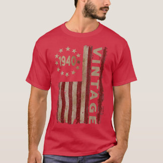 82 Jahre alte Geschenke Vintag 1940 amerikanische  T-Shirt
