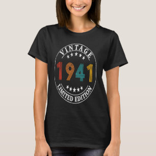 82 Jahre alter Retro Vintag 1941 82. Geburtstag T-Shirt