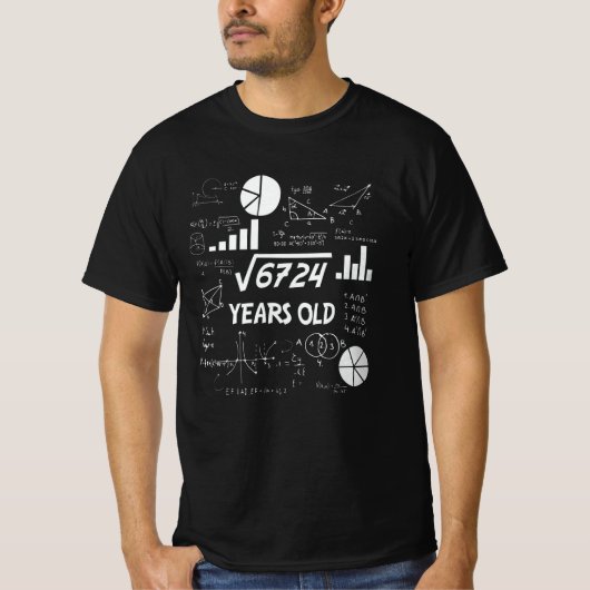 82 Jahre altes Tagesmathematiklehrer 82. Geburtsta T-Shirt (Vorderseite)