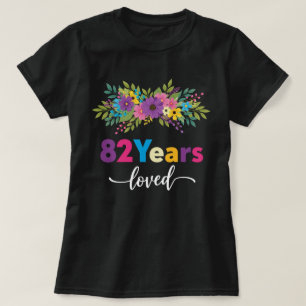 82 Jahre geliebt - fröhliches Jubiläum Grafik T-Shirt