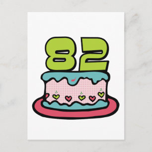 82-jähriger Geburtstagskuchen Postkarte