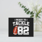82-jähriges Tackle Football Party 82. Geburtstag Postkarte (Stehend Vorderseite)