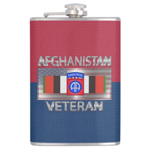 82. Luftlandedivision Afghanistan Veteran Flachmann