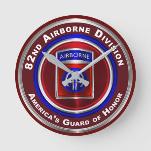 82. Luftlandedivision Amerikas Ehrengarde Runde Wanduhr