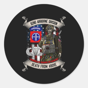 82. Luftlandedivision Fallschirmjäger Fort Bragg J Runder Aufkleber