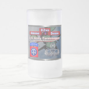 82. Luftlandedivision Fort Bragg Mattglas Bierglas