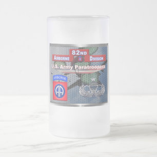 82. Luftlandedivision Fort Bragg Mattglas Bierglas