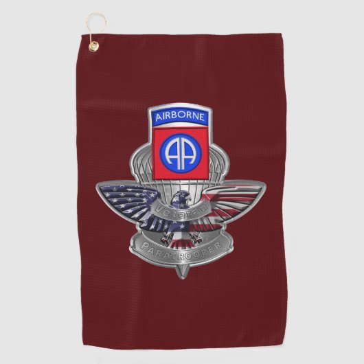 82. Luftlandedivision Golfhandtuch (Vorderseite)