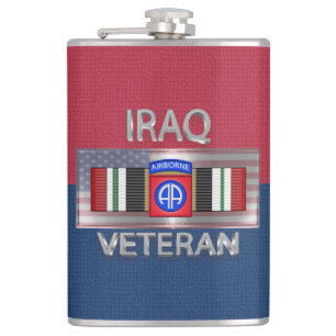 82. Luftlandedivision Irak Veteran Flachmann