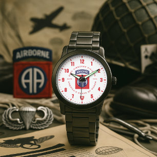 82. Luftlandedivision Tribute Edelstahl Armbanduhr