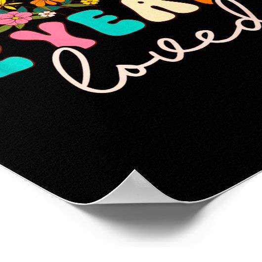 82 Years Loved Men Women 82 Years Old Groovy 82nd Poster (Ecke)