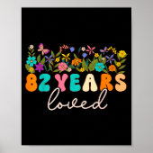 82 Years Loved Men Women 82 Years Old Groovy 82nd Poster (Vorne)