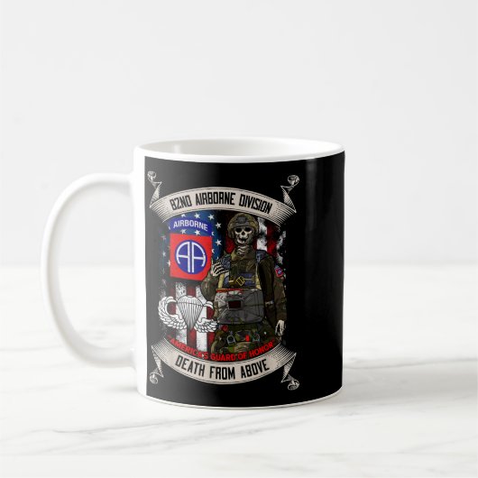 82nd Airborne Di Paratrooper Fort Bragg Jump Wings Kaffeetasse (Links)