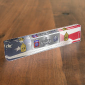 82nd Airborne Division First Sergeant Namensplakette (Seite)