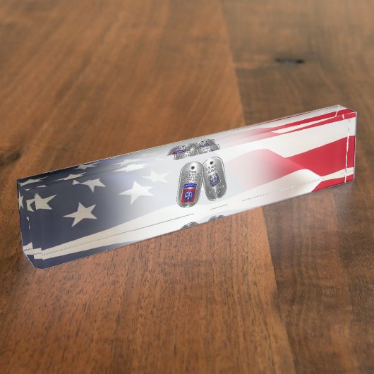 82nd Airborne Division  Namensplakette (Seite)