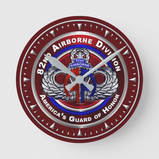 82nd Airborne Division Runde Wanduhr (Vorderseite)