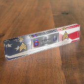 82nd Airborne Division Sergeant SGT Namensplakette (Seite)