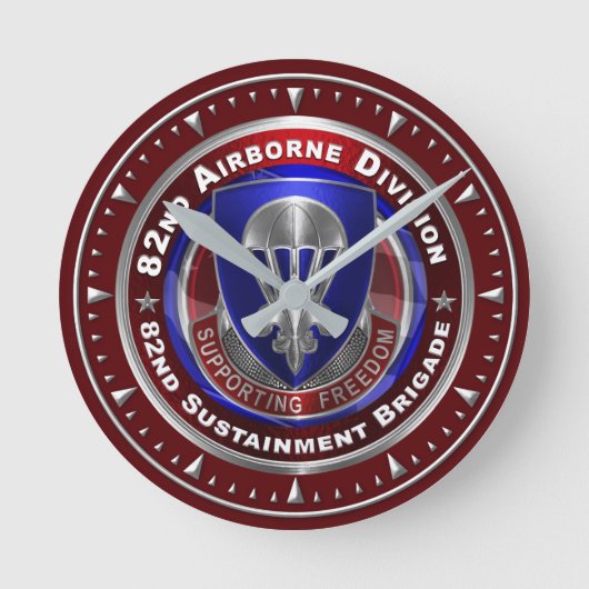 82nd Airborne Division Sustainment Brigade  Runde Wanduhr (Vorderseite)