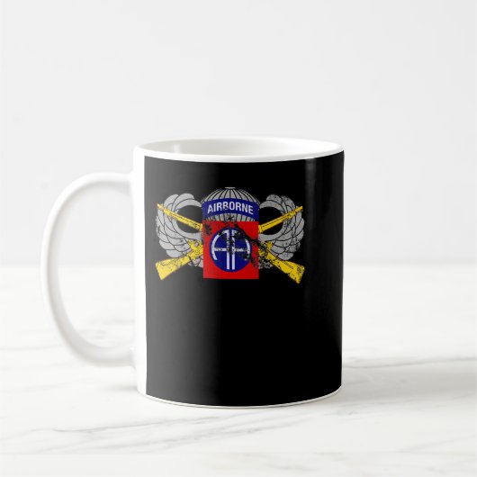82nd Airborne Infantry Rifles and Parachutist Wing Kaffeetasse (Links)