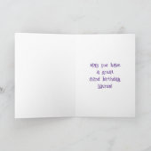 82nd Birthday: Floral Flowers Number, Custom Name Karte (Innenseite)